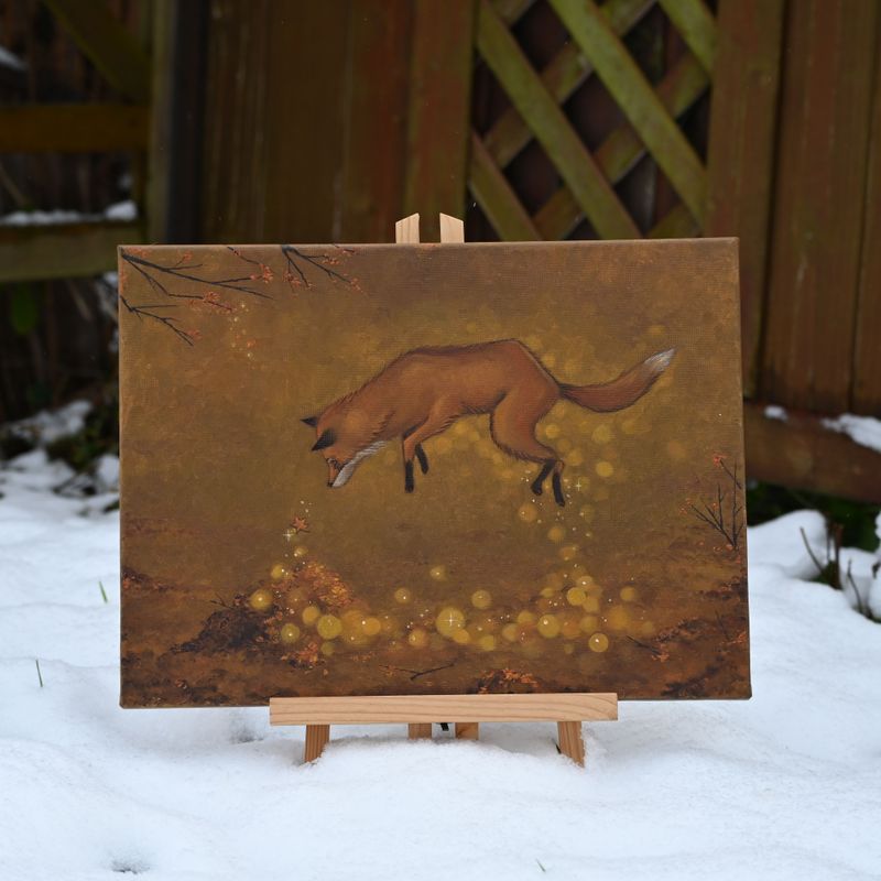 Fuchs im Mäuselsprung