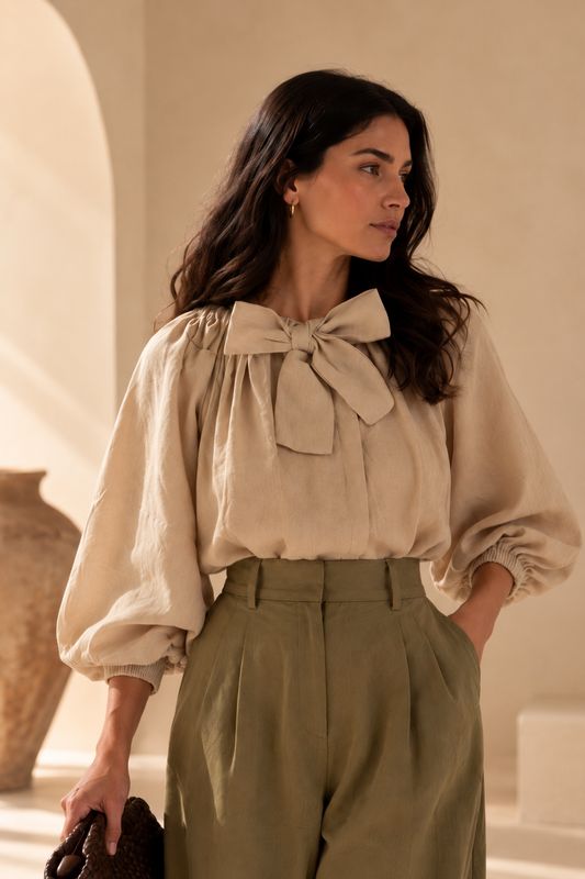 MARSELLA | Blusa de mujer confeccionado en Málaga