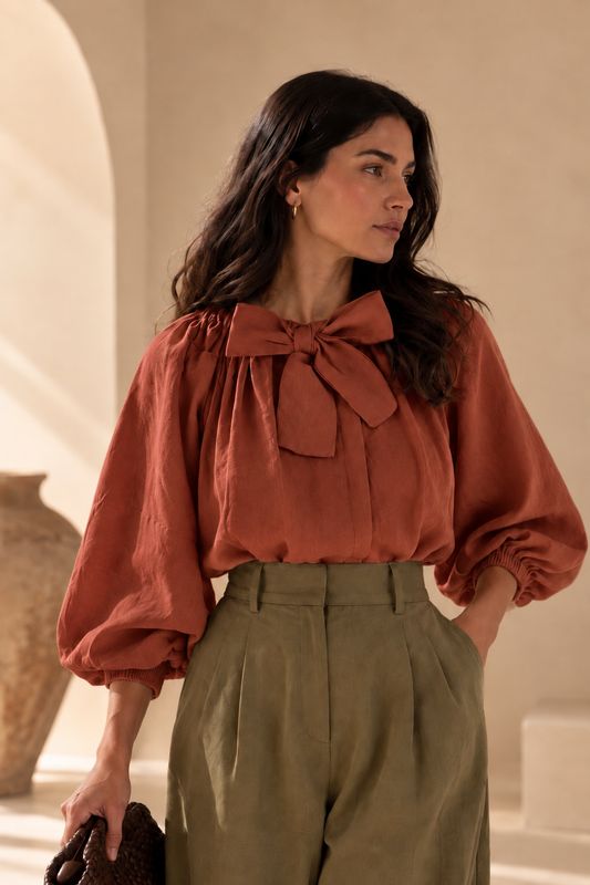 MARSELLA | Blusa de mujer confeccionado en Málaga