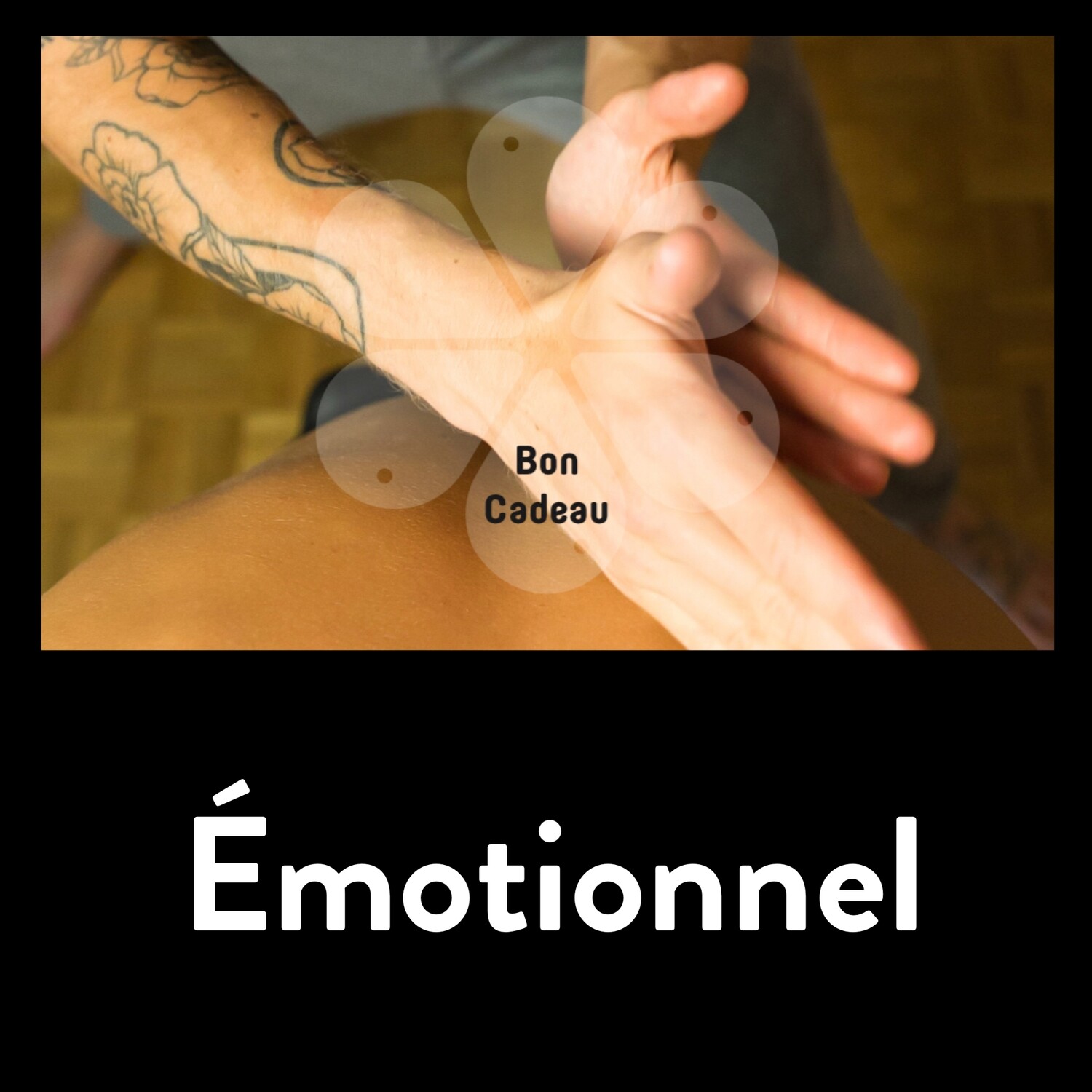 Carte cadeau pour:
massage émotionnel OU massage de 3 heures au choix (temps d’accueil offert de 30 min supplémentaires au massage afin de le personnaliser au mieux) OU une initiation au massage 4h