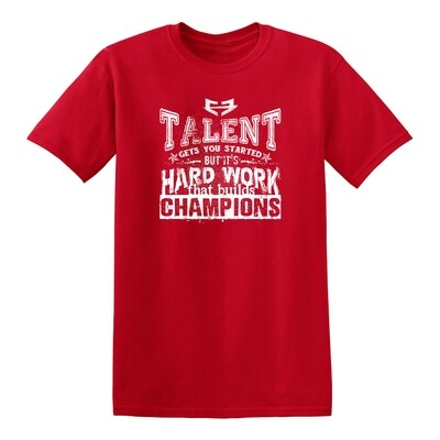 HARD WORK BUILDS CHAMPIONS GRAPHIC TEE
