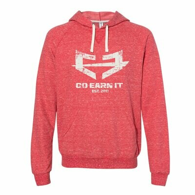 Go Earn It Distressed Hoodie (A2XL) - Red Go Earn It Distressed Hoodie (A2XL) - Red