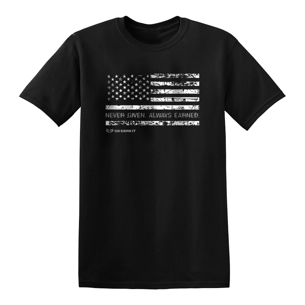Store | Go Earn It Always Earned Black Flag T-Shirt - Go Earn It