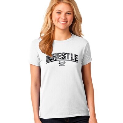 WRESTLE - Black and Gray - Cotton GRAPHIC TEE