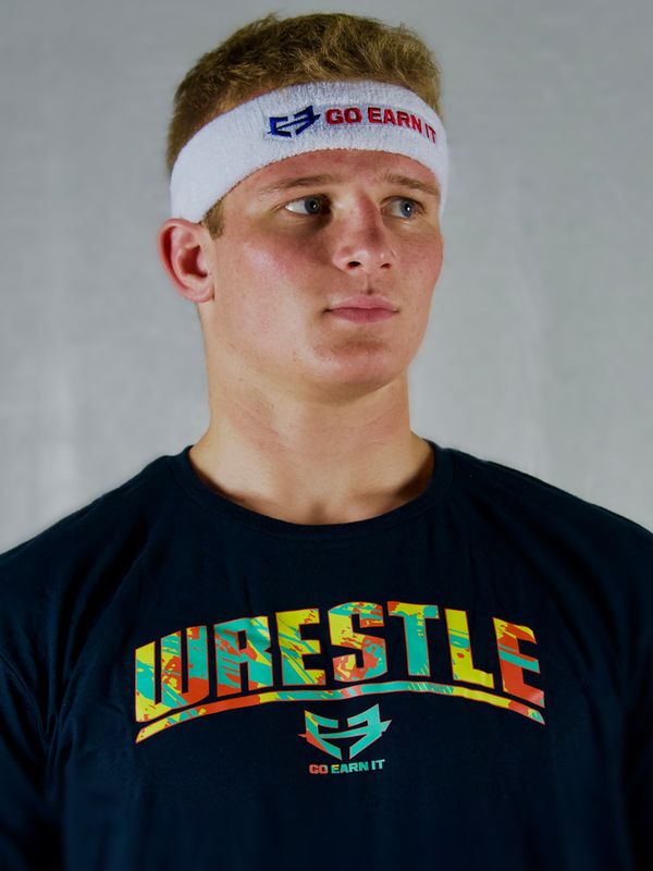 WRESTLE - Orange Green Yellow - Cotton GRAPHIC TEE