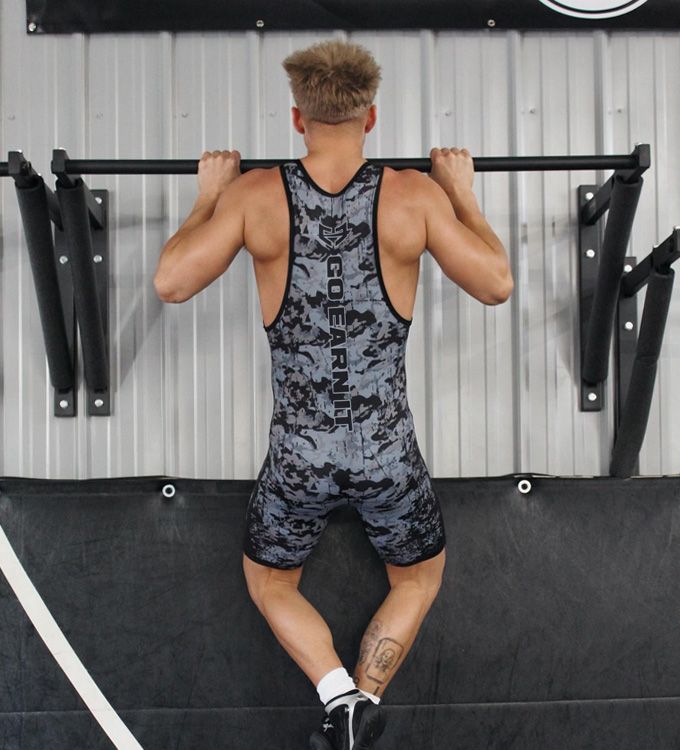 Black Flag Distressed Flag Wrestling Singlet