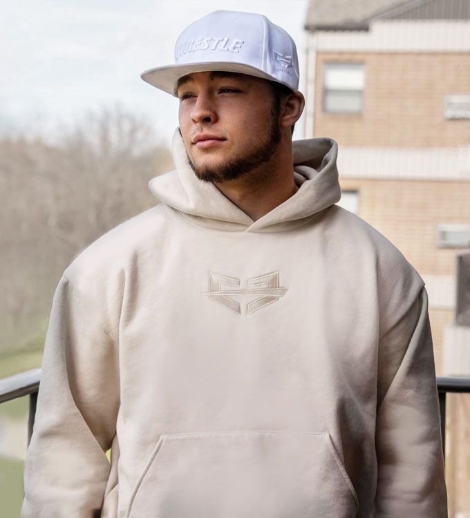 Premium Ultra Heavyweight Hoodie - Ivory - Embroidered