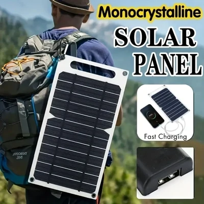 Solar Panel Portable USB Fast Charg Panel Kit