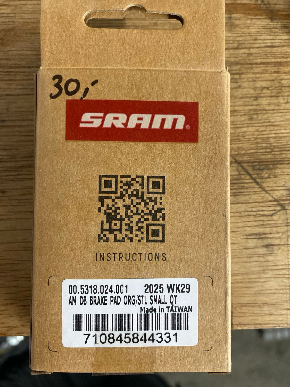 SRAM Remblok Schijfrem / Disc Organisch staal Elixir / Level / Road Red Force AXS