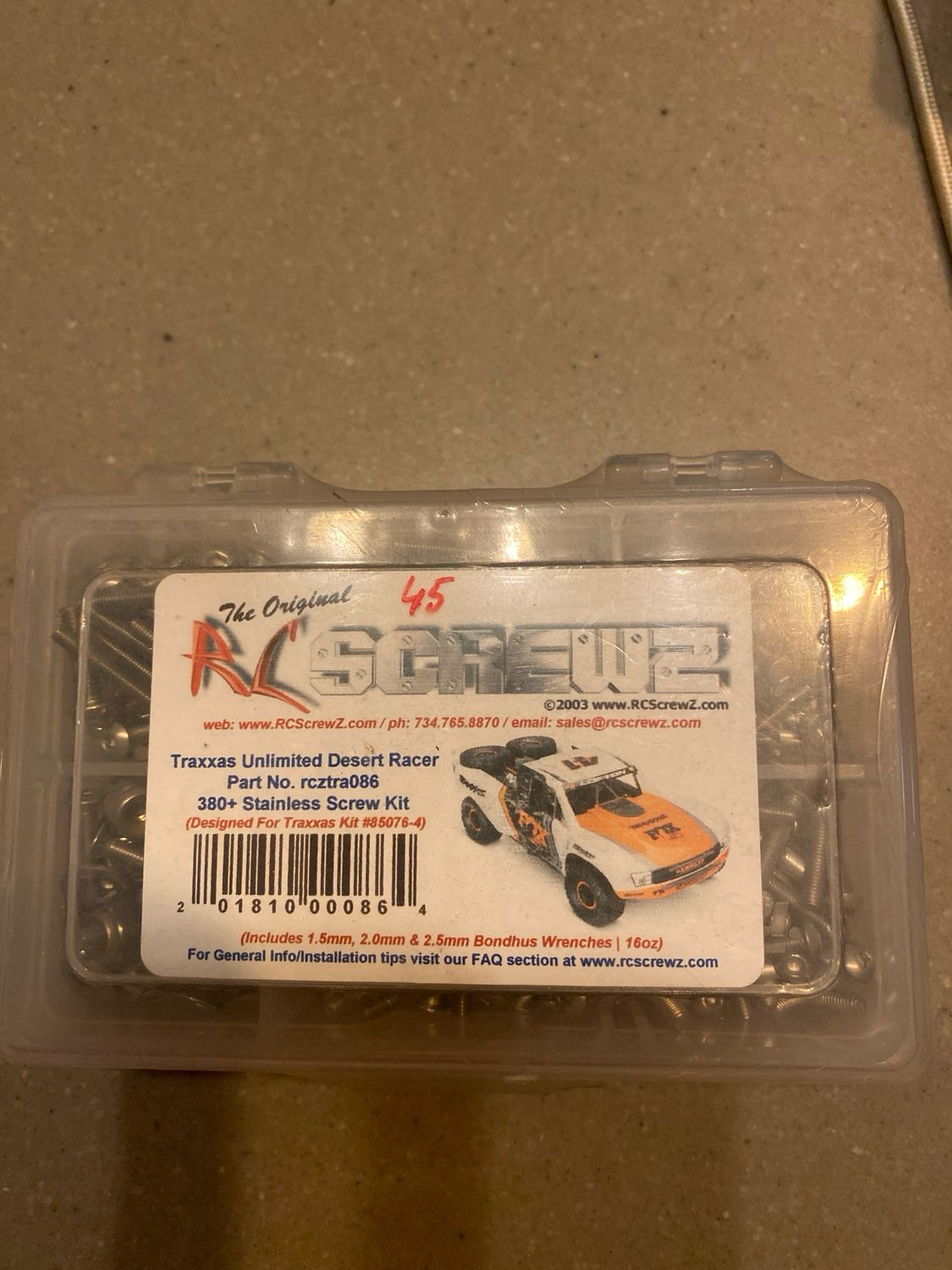 Inox vijzenset traxxas unlimited desert racer