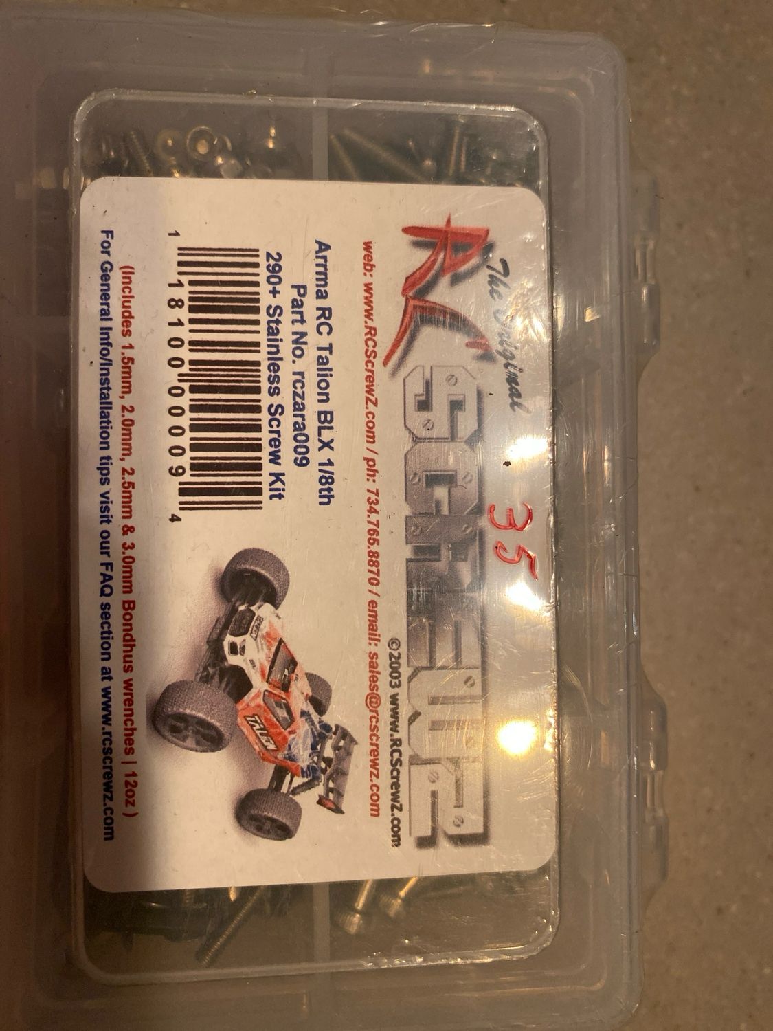 Rcscrewz inox arrma rc tallon blx 1/8