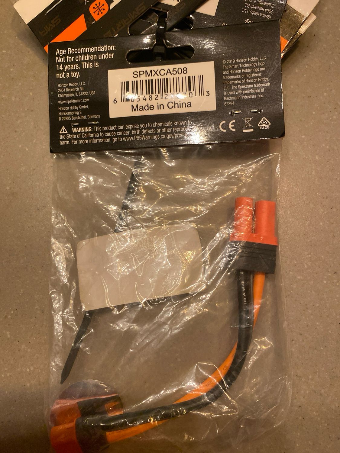 Horizonhobby ic5 battery to ic3 device 4”