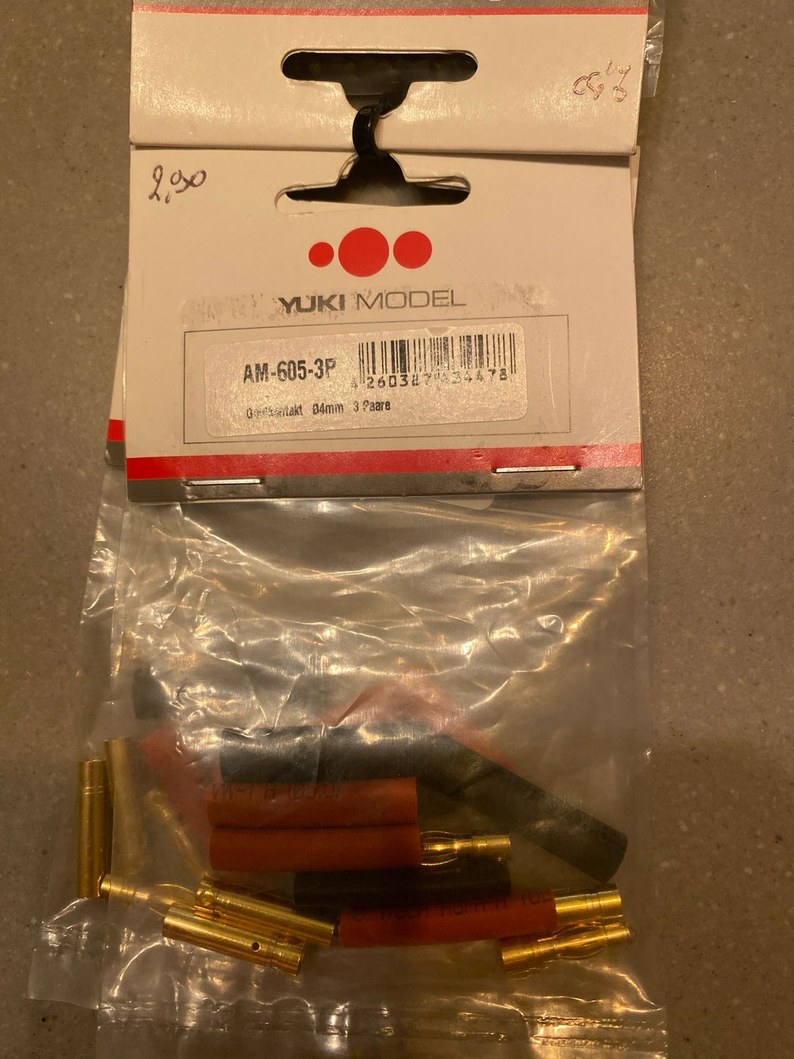 Yuki model am-605-3p goldcontact 4mm 3 paar