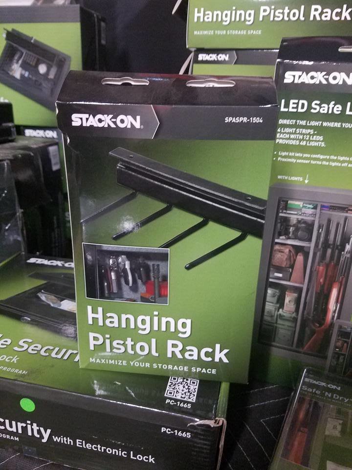 Off-the-Shelf Hanging Pistol Rack for Gun Safes