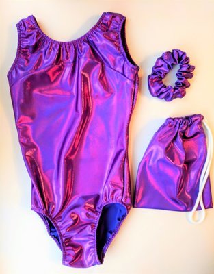 Leotard, scrunchie and matching grip bag Leotard, scrunchie and matching grip bag