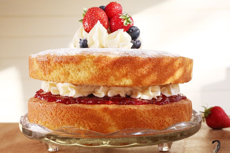 Victoria Sponge with fresh cream