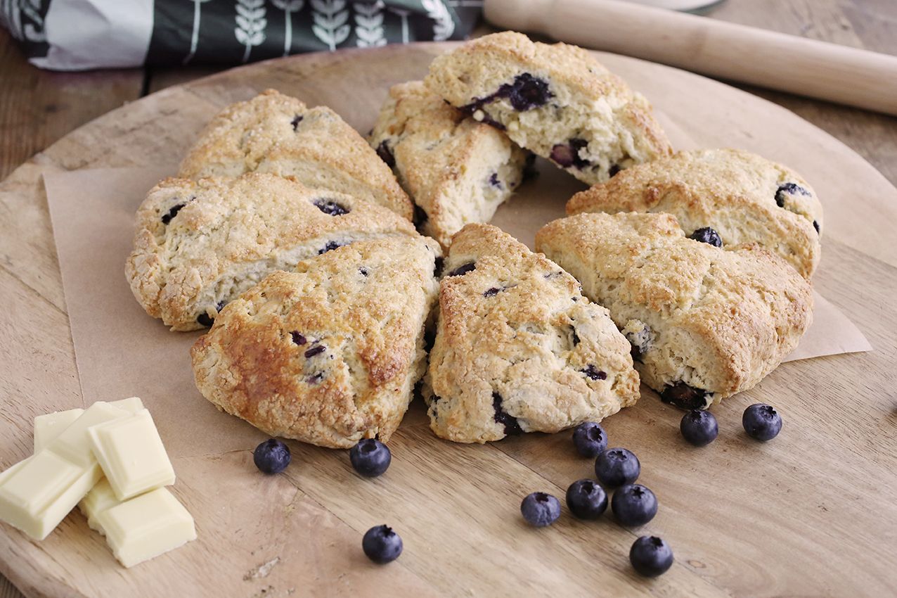 Blueberry &amp; white chocolate scone qty 8
