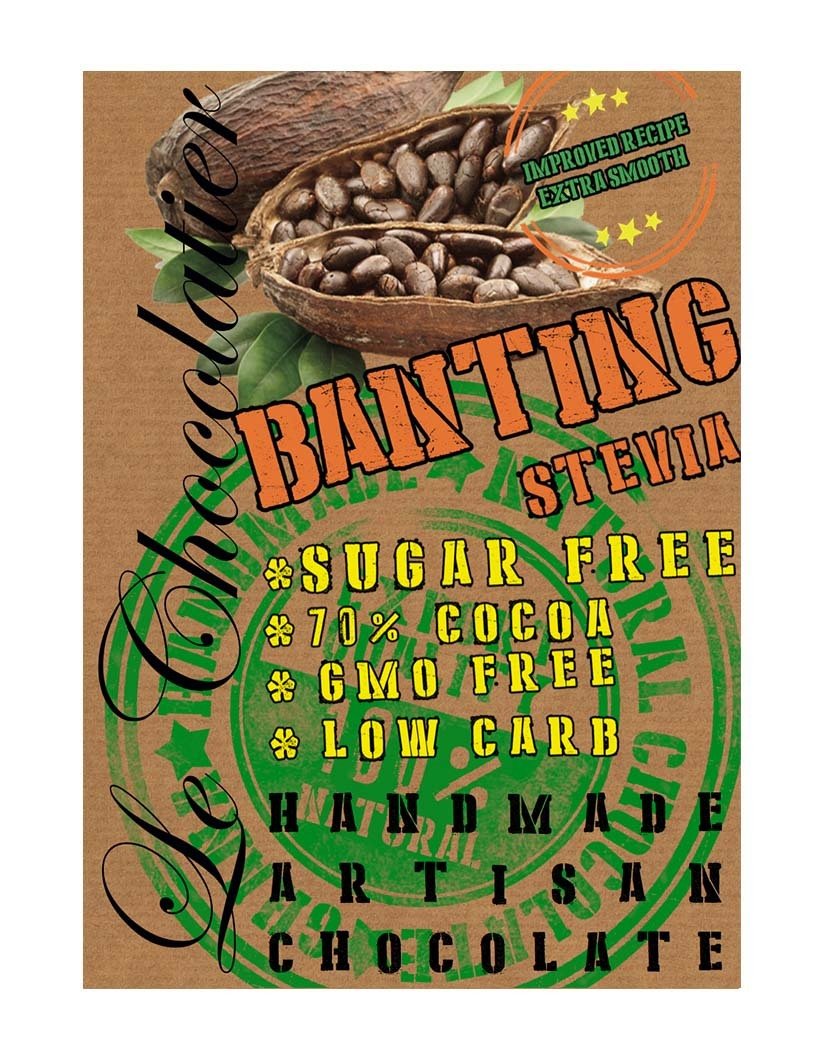 SLAB BANTING CHOCOLATE - SUGAR FREE 100g