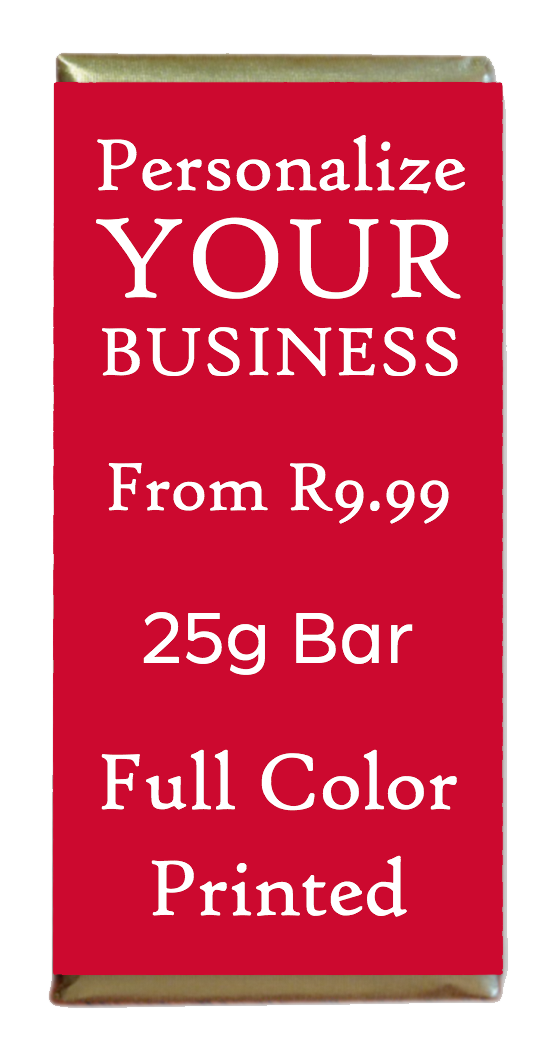 Personalized 25g Chocolate Bars for your Business / Event