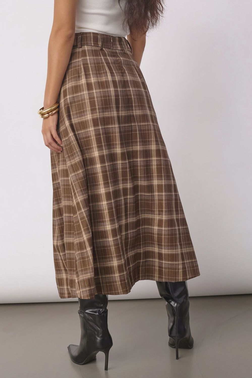 DagnyCC Anya Check Pleat Skirt