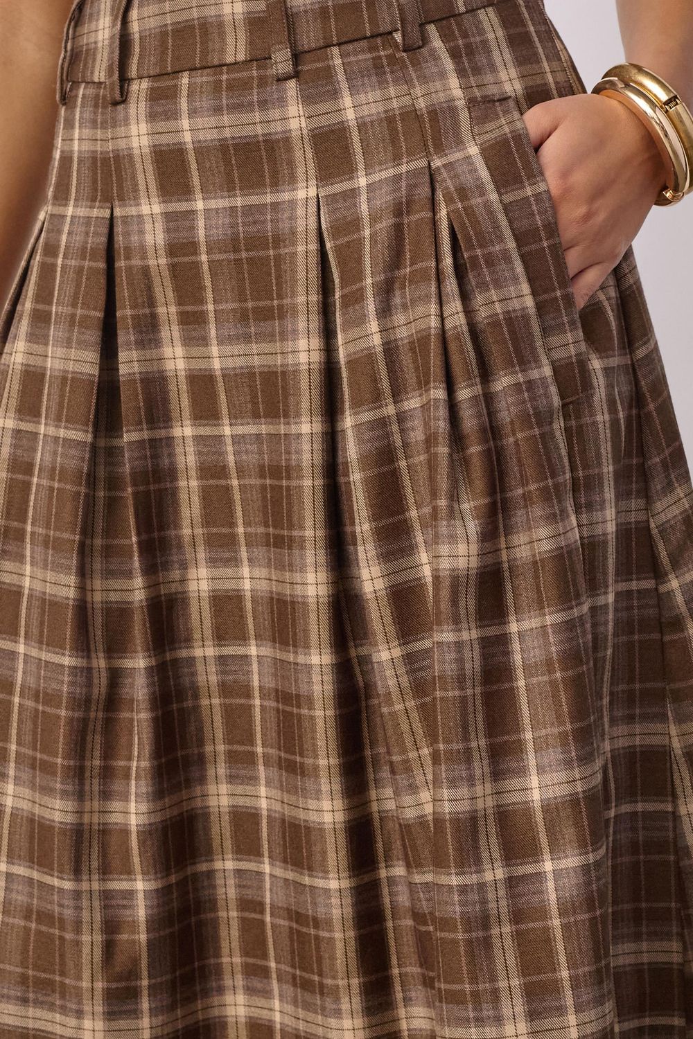 DagnyCC Anya Check Pleat Skirt