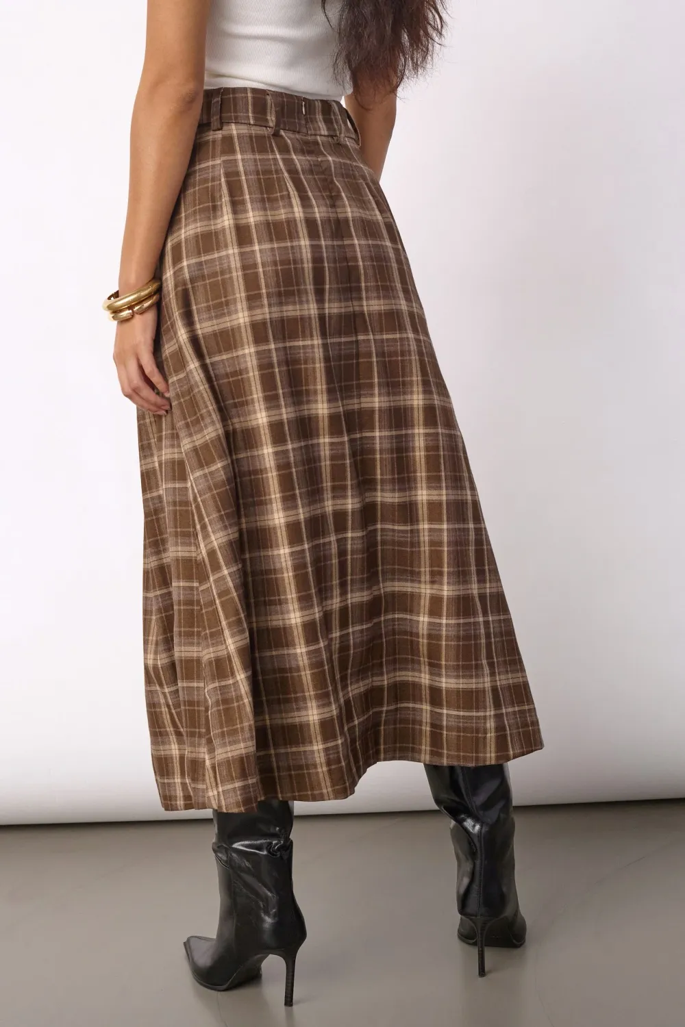 DagnyCC Anya Check Pleat Skirt