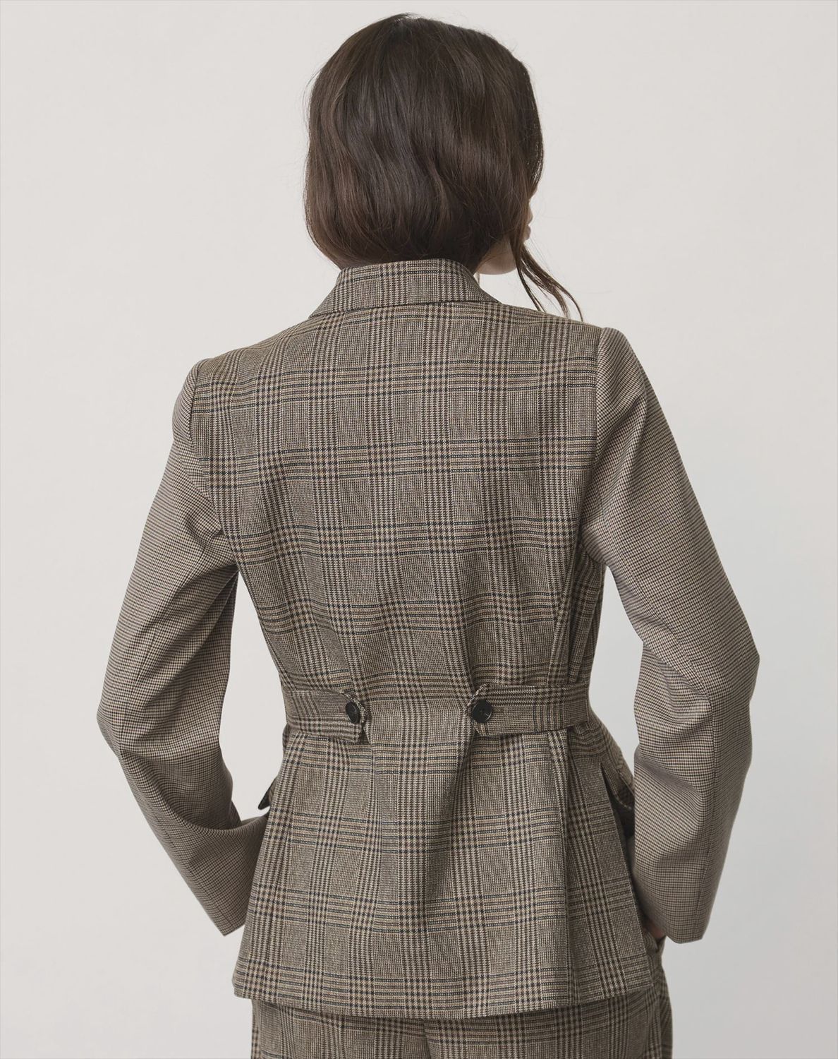 VeyaCC Check Fitted Blazer