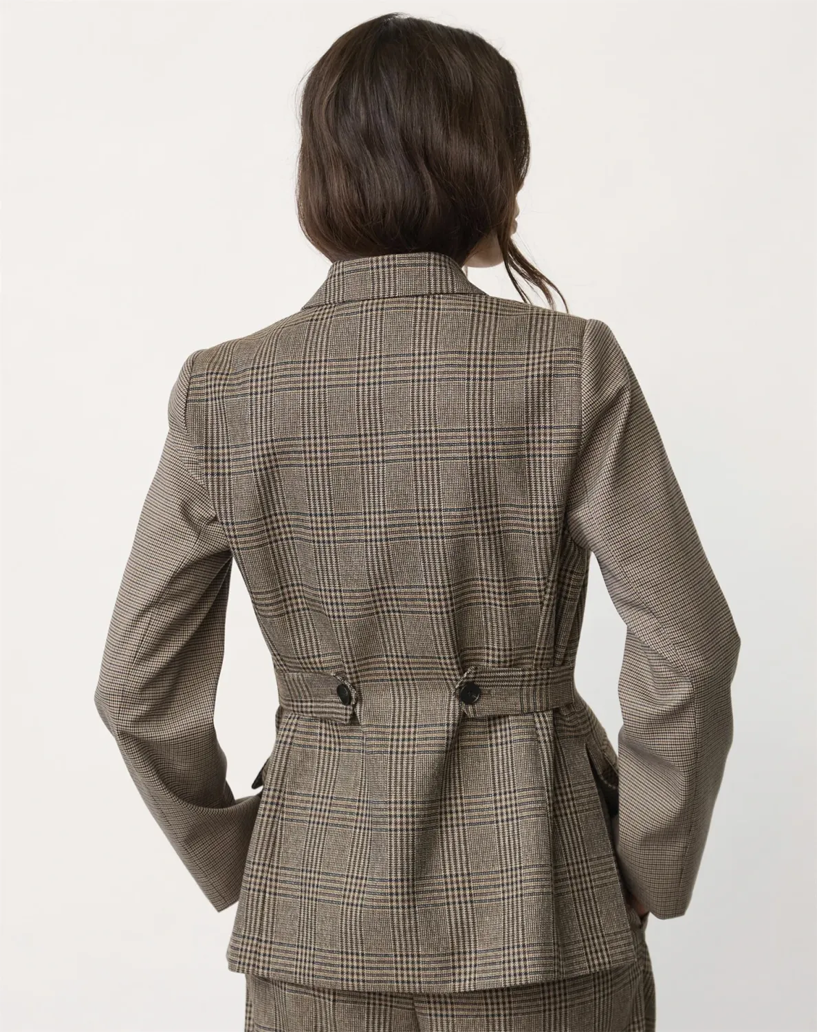 VeyaCC Check Fitted Blazer