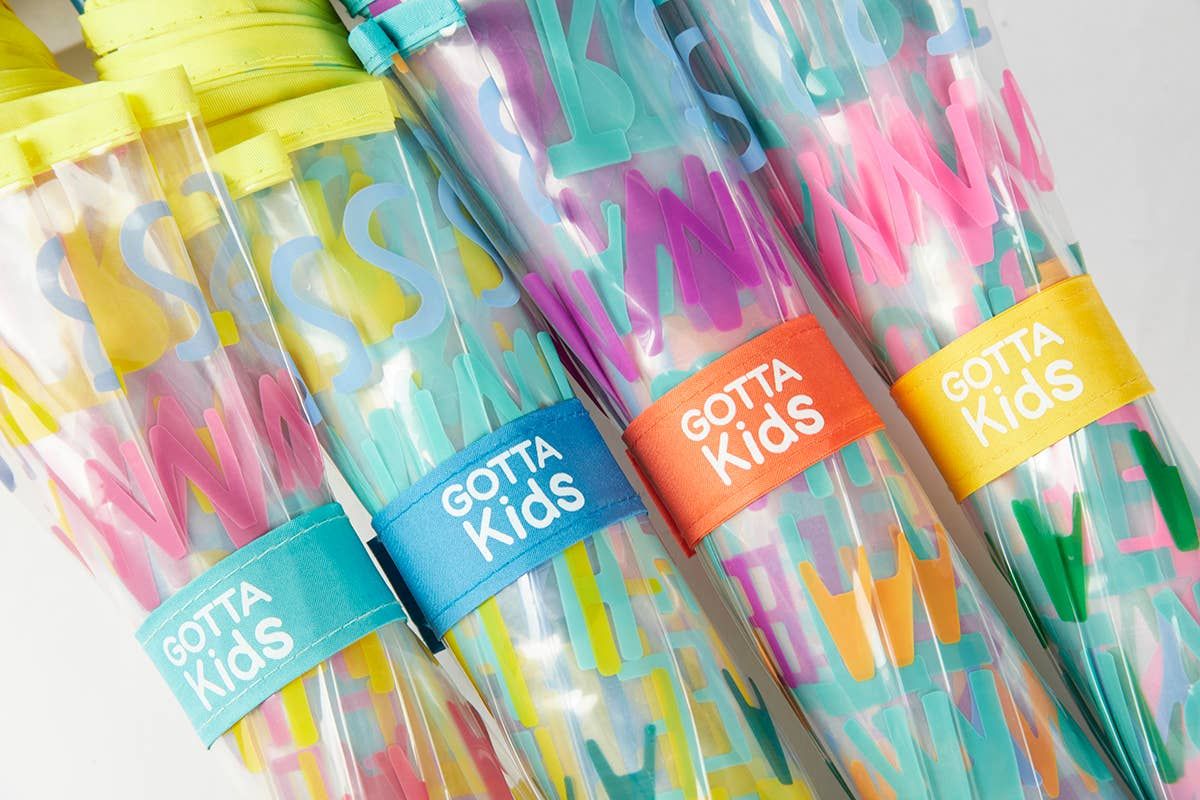 GOTTA KIDS Transparent umbrella printed ABC