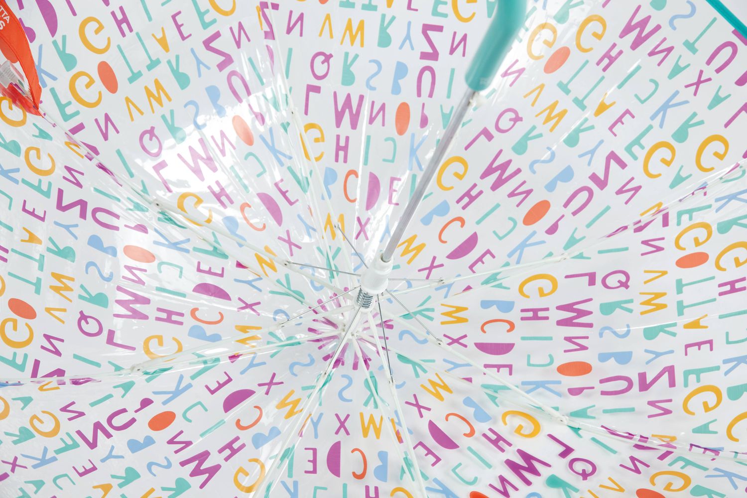 GOTTA KIDS Transparent umbrella printed ABC