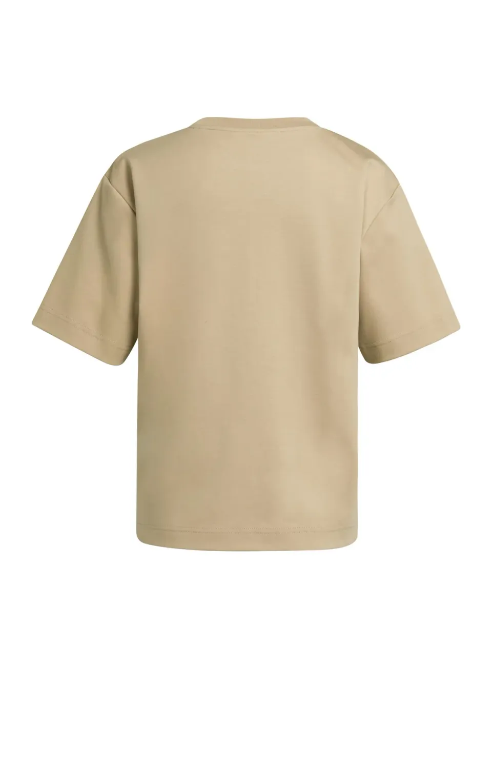 T-Shirt with Round Neck and Half Sleeves - Cornstalk Brown