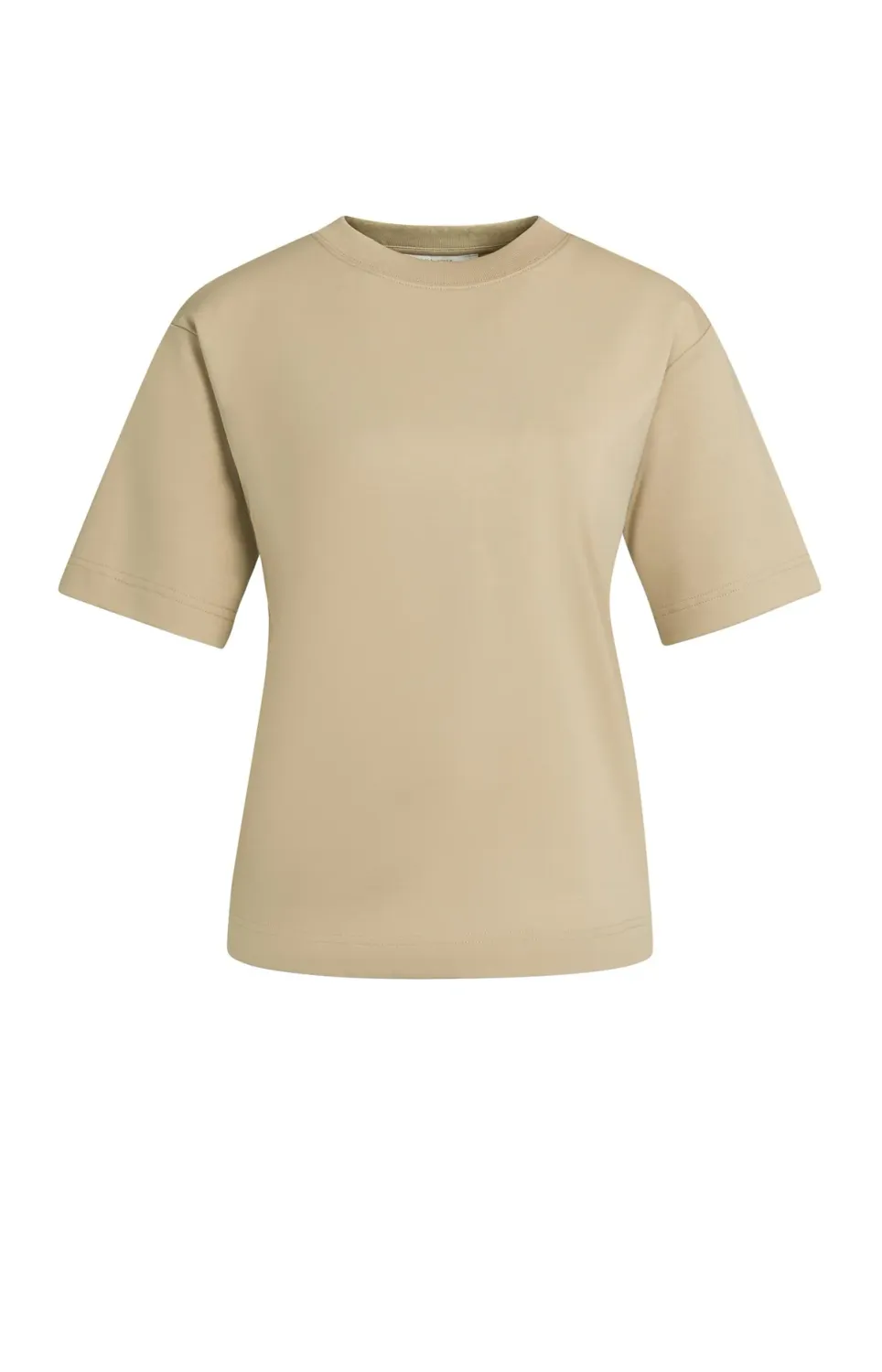 T-Shirt with Round Neck and Half Sleeves - Cornstalk Brown