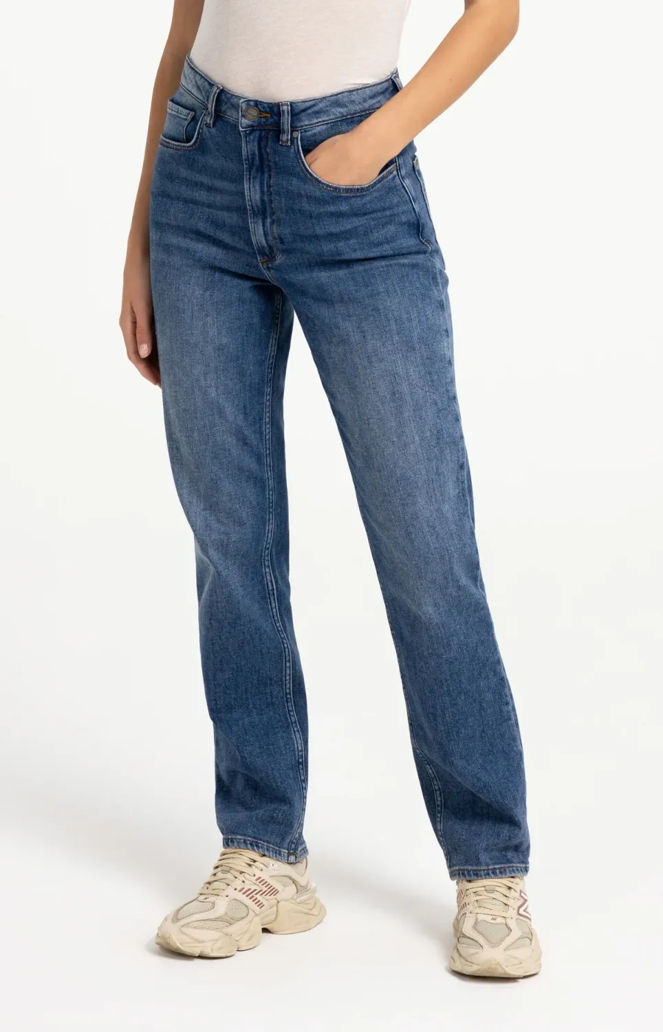 Straight Slim Denim Jeans L32 - Dark Blue Denim