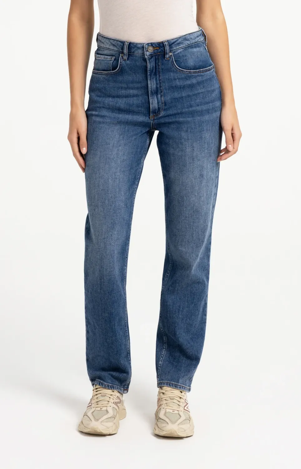 Straight Slim Denim Jeans L32 - Dark Blue Denim