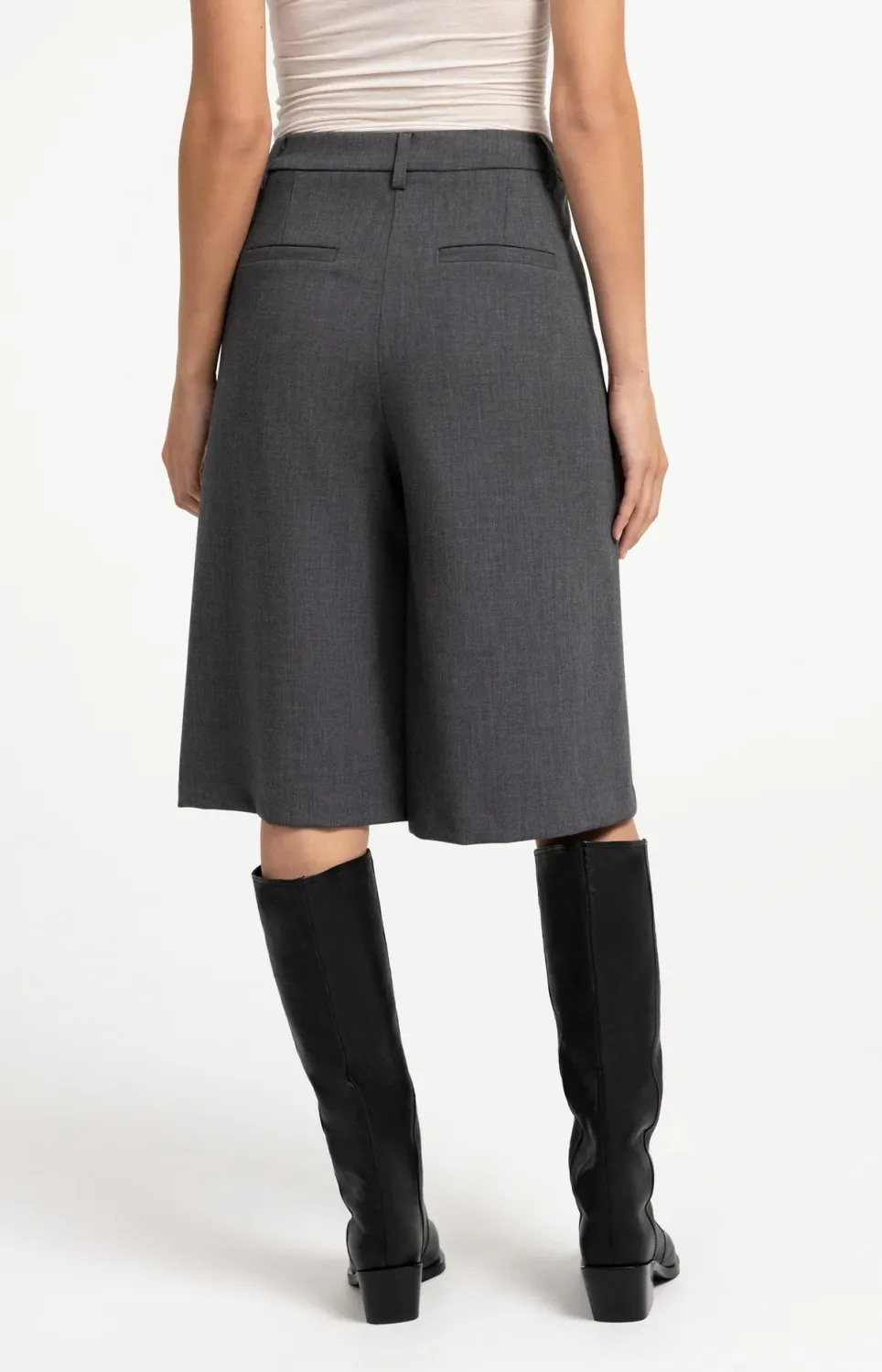 Long Bermuda Shorts - Anthracite Melange