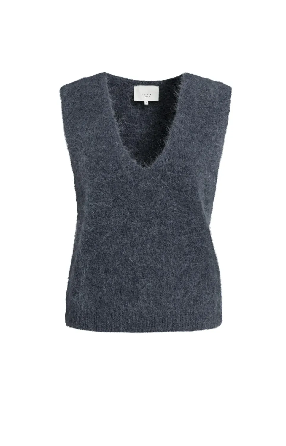 Soft Knit Spencer with Deep V-Neck - Odyssey Gray Melange