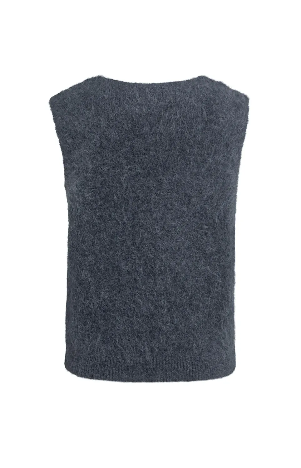 Soft Knit Spencer with Deep V-Neck - Odyssey Gray Melange