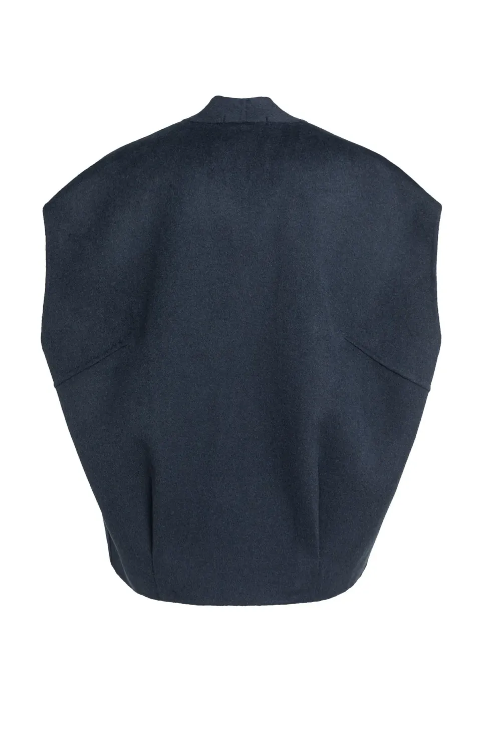 Oversized Wool Blend Bodywarmer - Cat Black Melange