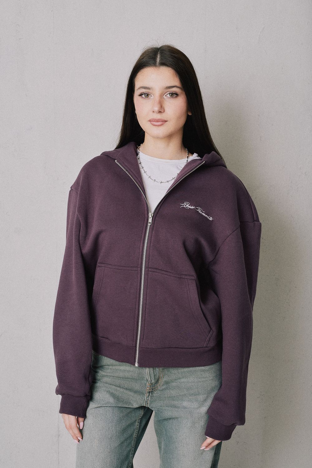 ZIP HOODIE PLUMPURPLE