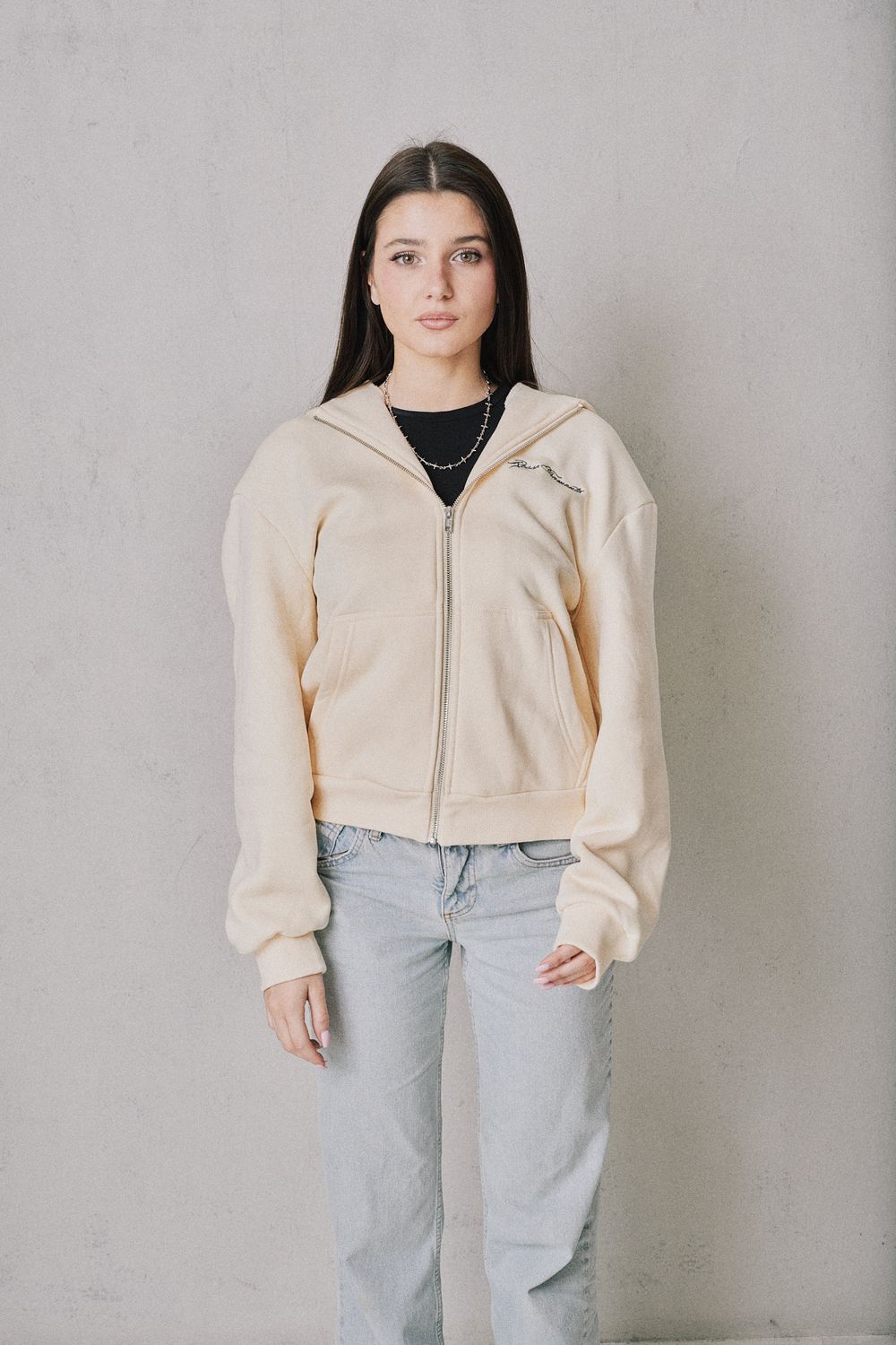 ZIP HOODIE PANNA