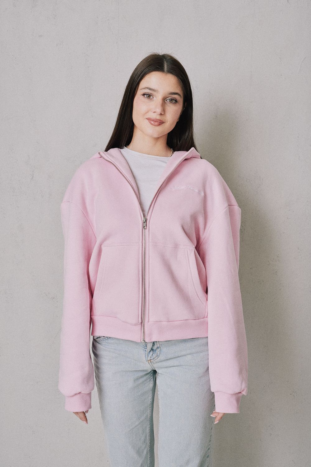 ZIP HOODIE PINK