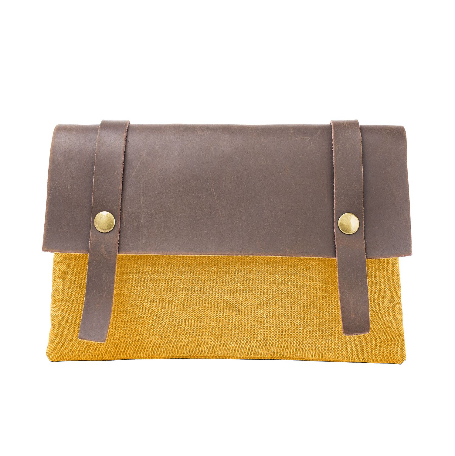 PICPUS - Canvas and Leather Bag, Color: Yellow
