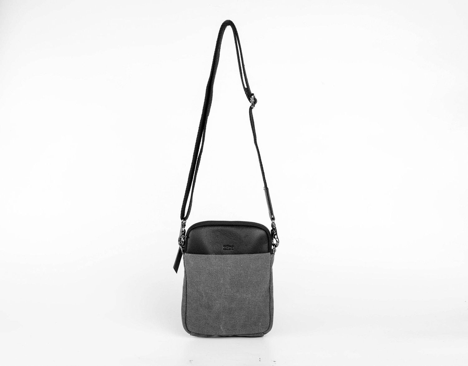 City - Canvas and Leather Bag, Color: burgundy