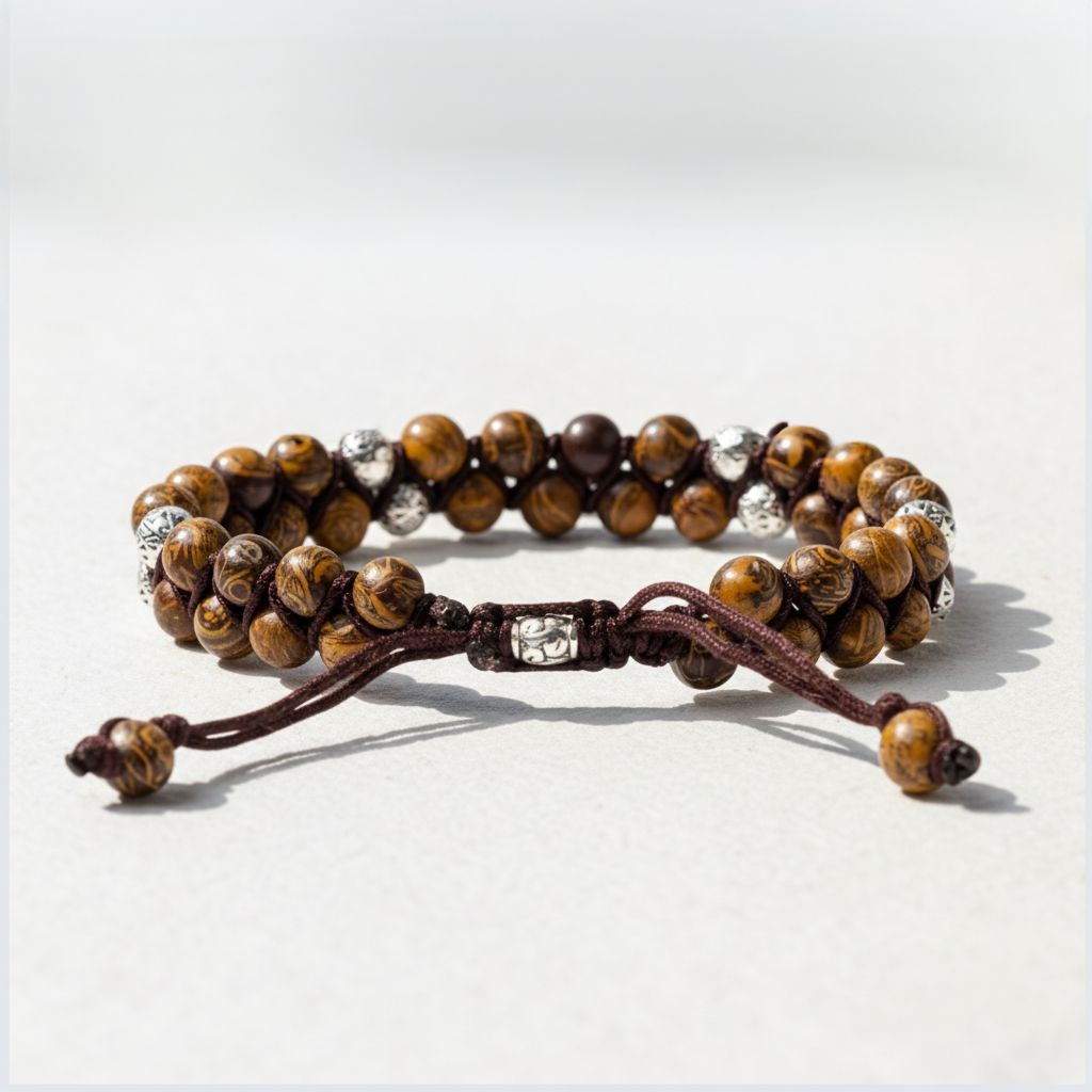Vintage Jasper Bracelet-Mens