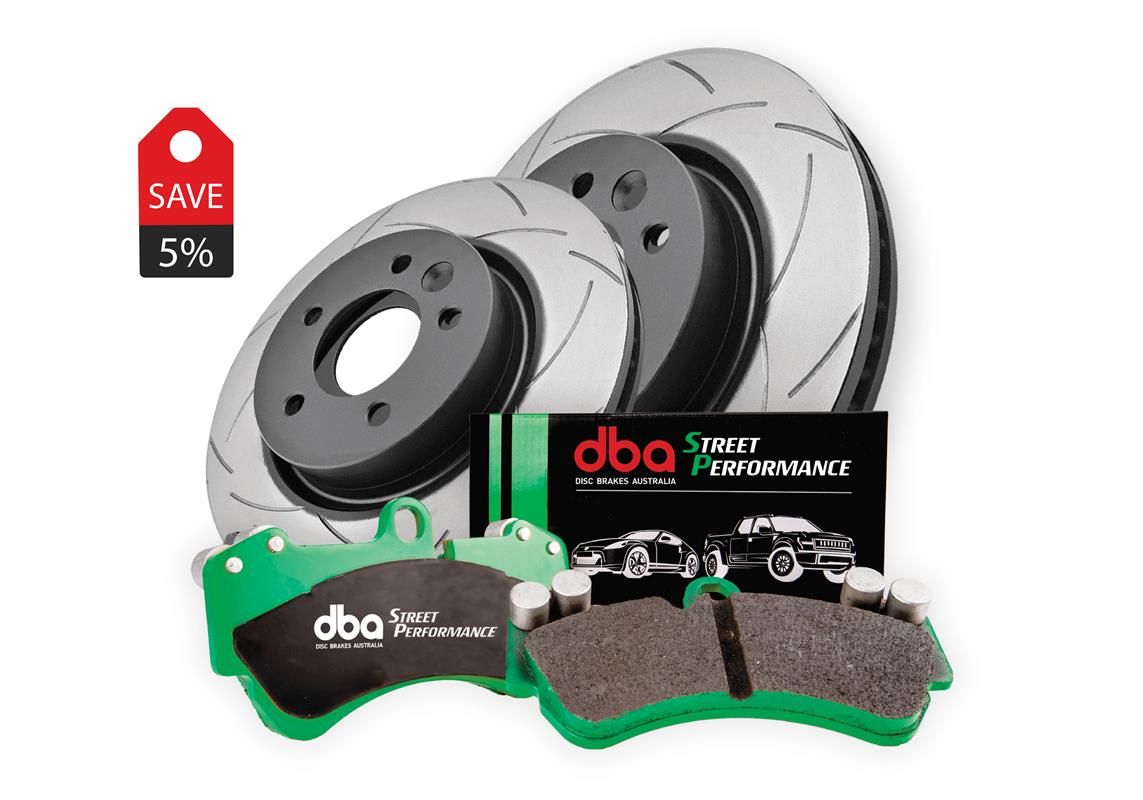 Brake Kit - Street Series T2 Slotted & Street Performance Brake Pads Golf R