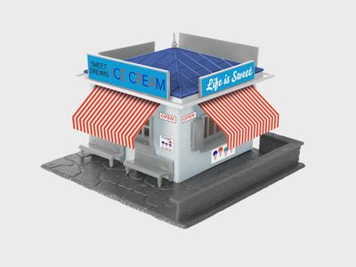 2167060 - HO Gauge - ICE CREAM SHOP KIT