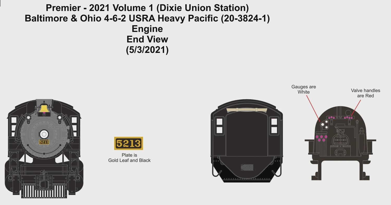 20-3824-1 - Baltimore &amp; Ohio 4-6-2 USRA Heavy Pacific
