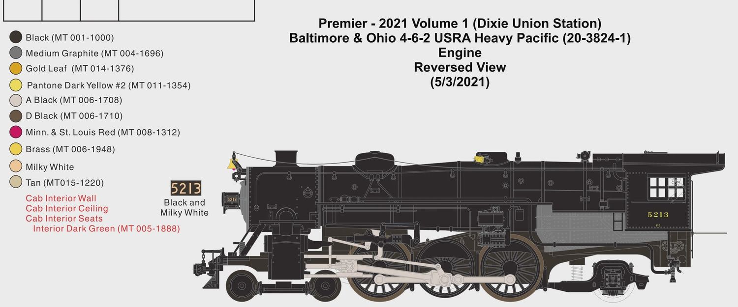 20-3824-1 - Baltimore &amp; Ohio 4-6-2 USRA Heavy Pacific