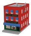 30-90567 - Dapper Dan's Haberdashery 3-Story City Building w/Fire Escape &amp; Blinking Sign