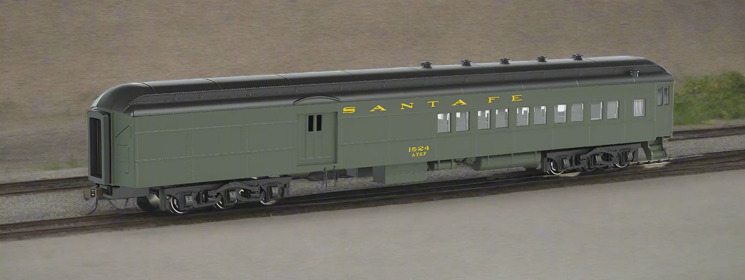 13603 - SANTA FE #1524 W/ 2-WINDOW DOOR (PULLMAN GREEN) 72' COMBINE